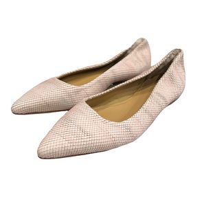 Ugg Collection Linda Snake Flats Pink White 11 Made in Italy